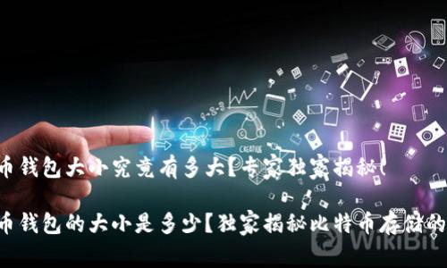 比特币钱包大小究竟有多大？专家独家揭秘！

比特币钱包的大小是多少？独家揭秘比特币存储的秘密！